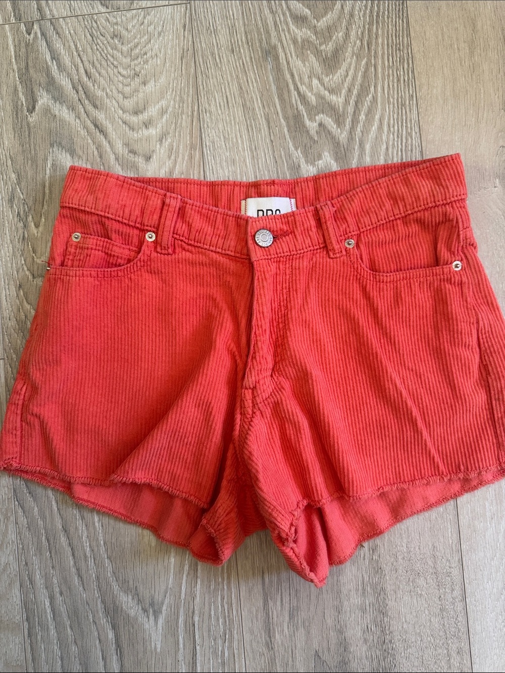 BDG Coral Corduroy High-Rise Shorts